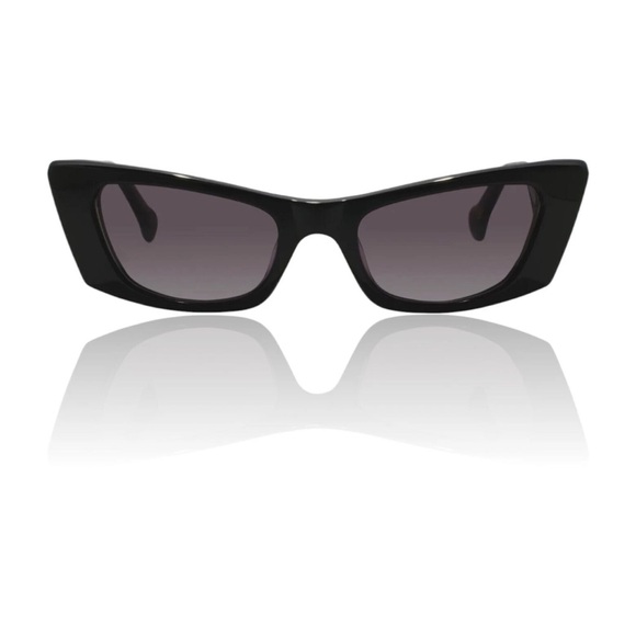 CAMILLA “Harbour Views” Black Cateye Sleek Black Boho Chic Classic Sunglasses